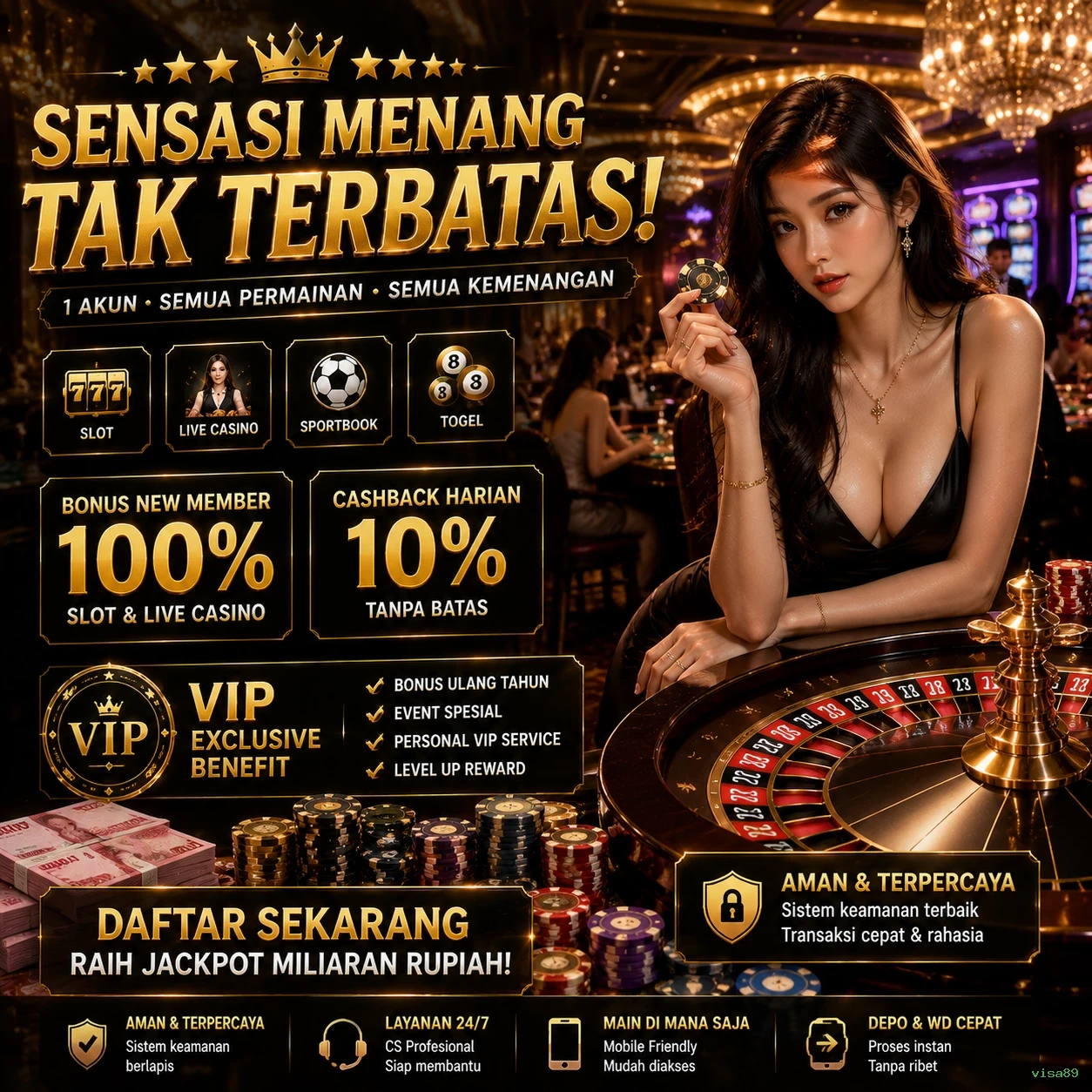 Ikon aplikasi visa89 resmi